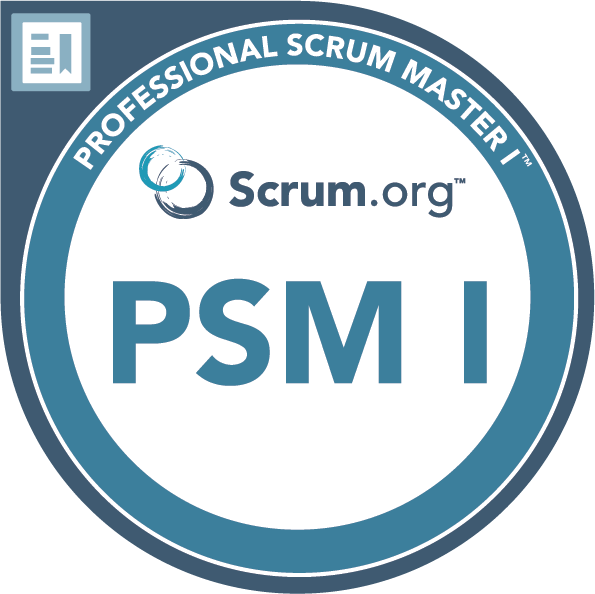 Badge Certificação PSM I Scrum.org
